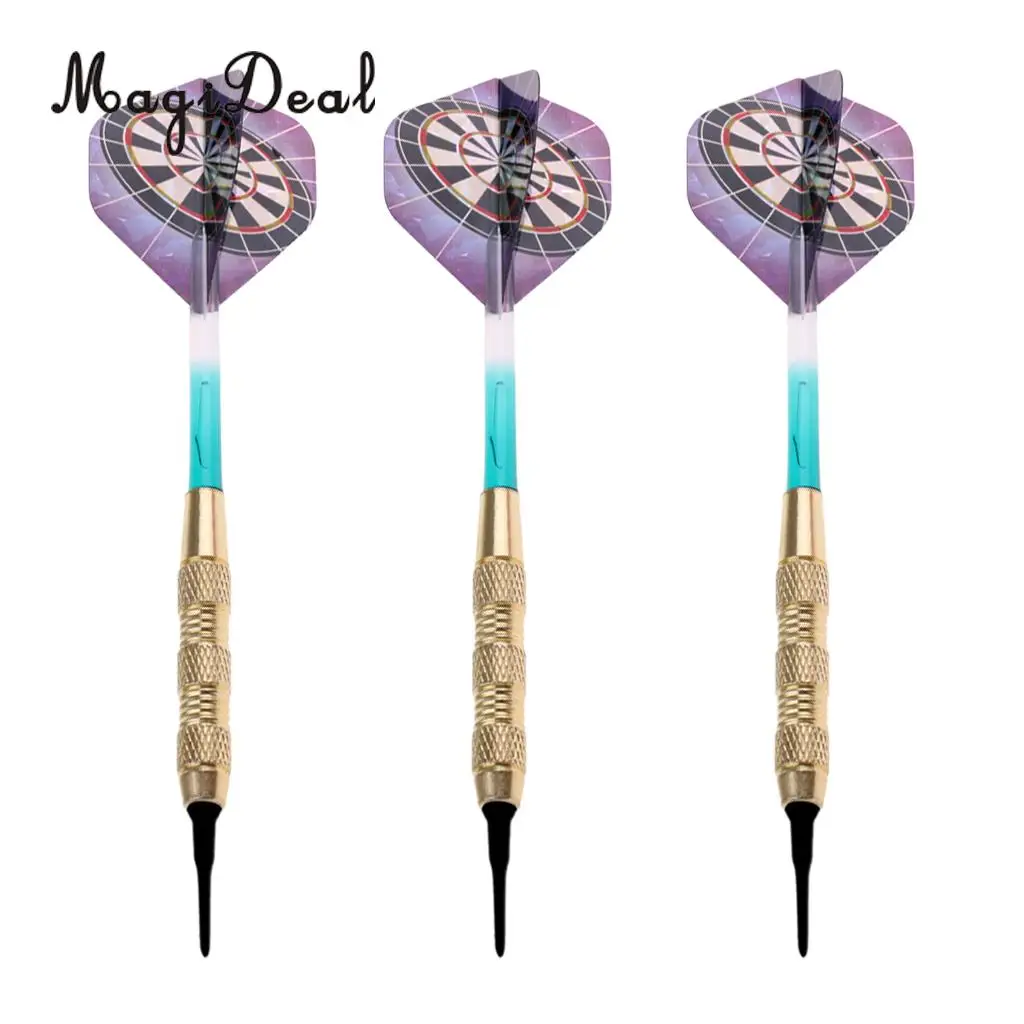 MagiDeal 3 шт./компл. 14g профессиональный электронный мягкий наконечник дротики