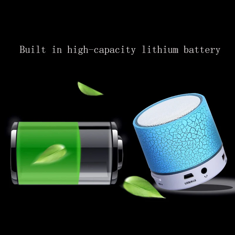 Колонка LED мини беспроводной Bluetooth динамик TF USB FM портативный музыкальный