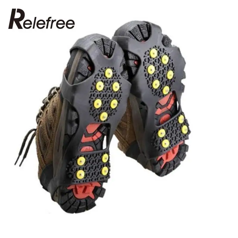 Relefree 10 шт. Crampon шипы прочные нескользящие снежные альпинистские шипы ручки F Crampon обувь для пешего туризма альпинистское оборудование