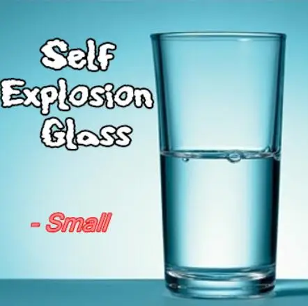 

1pc Self Explosion Glass (H8.5cm*Dia5.7cm) - Magic Tricks Professional Magician Gimmick,Stage Close Up,Mentalism,accessories