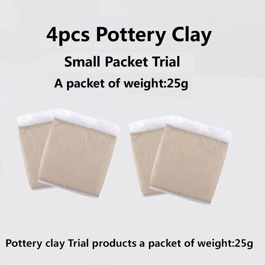 4pcs Pottery Clay Мини DIY Ручная Керамическая гончарная машина для детей, игрушки для мальчиков и девочек, керамические колеса для рукоделия, детские игрушки, лучший подарок - Цвет: 4pcs Pottery Clay