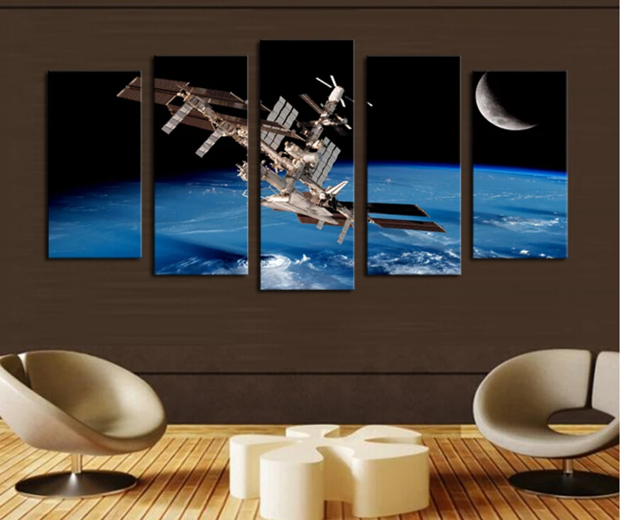 Новинка 5 шт./компл. холст искусство панелей HD Спутниковое пространство картины
