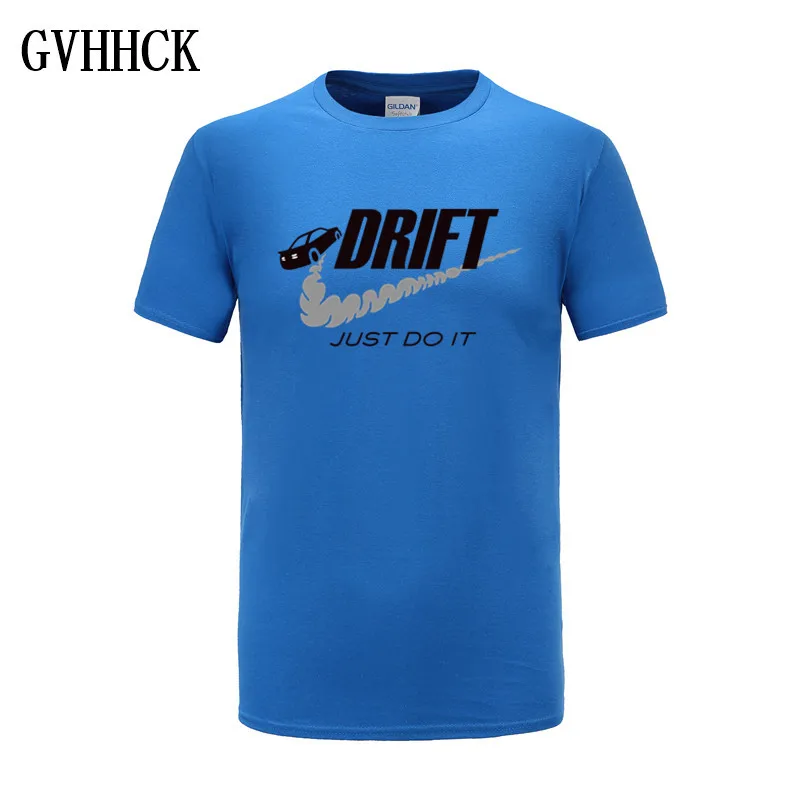 Повседневное Футболка Мужчины автомобиль drift just do it печати топы смешно с коротким
