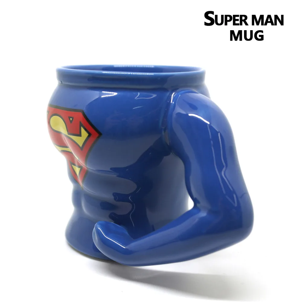 Креативная керамическая кофейная кружка Super Man 320 мл забавная СУПЕРМЕНА для