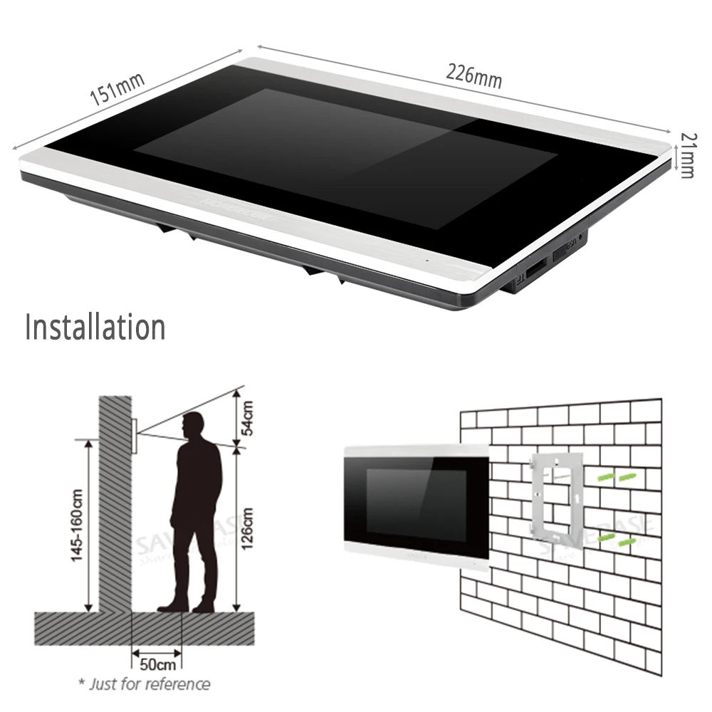 HOMSECUR 7 &quotПроводной Видеодомофон Безопасности + RFID Доступ для Дома/Квартиры BC091 BM715