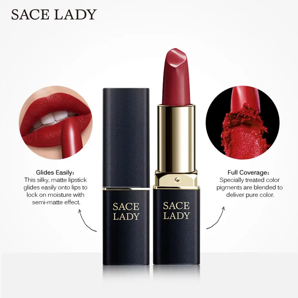 SACE LADY 18 видов цветов Шелковистые матовые губные помады для макияжа водостойкие