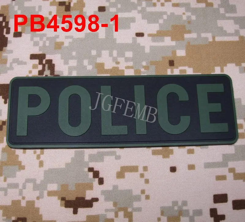 pb4598 Green Полицейский тактический военный 3D ПВХ патч - Цвет: pb4598 Green