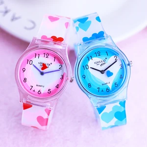 Часы наручные Детские кварцевые с сердечком и бабочкой, 2022