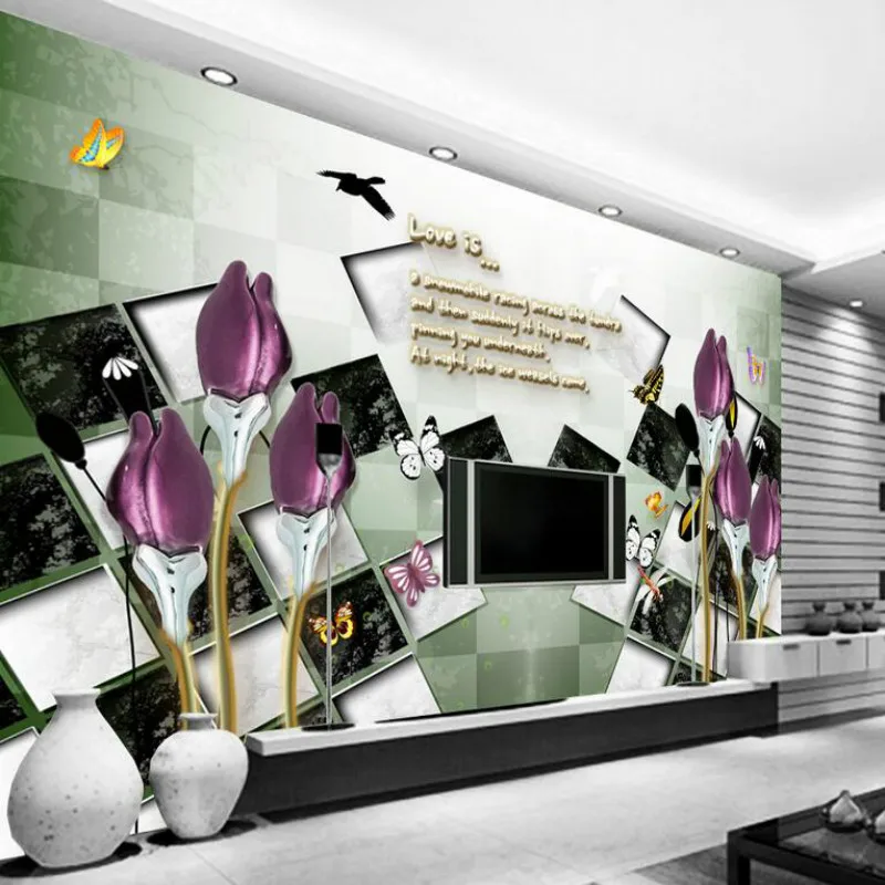 Настенные 3D обои для дома декоративные в стиле ретро рельефные настенные фрески