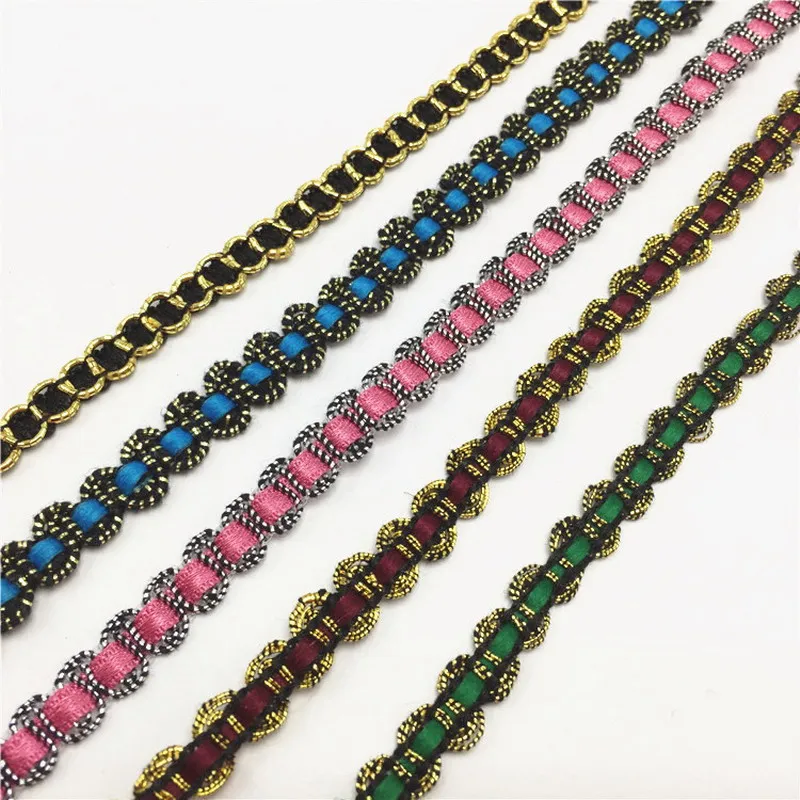 3M/Lot Gold Silver Black Flower Lace Trim Ribbon Tulle Bridal Embroidered Fabric HB29 | Дом и сад