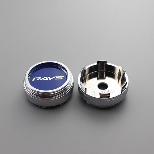 blue rays chrome cap KOM 4 шт. 60/56 мм черная и хромированная крышка центра колеса для обода крышка Пылезащитная крышка volk логотип эмблема лучи гоночные наклейки - Цвет: blue rays chrome cap