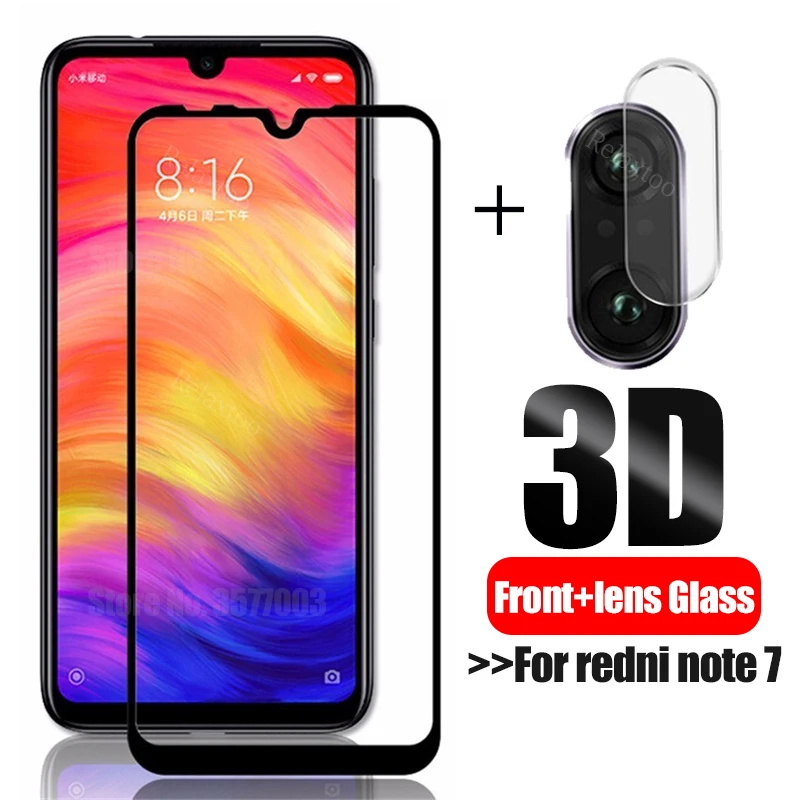 Закаленное стекло 2-в-1 для объектива камеры Xiaomi redmi note 7 6 pro 5 plus защита экрана xiomi red