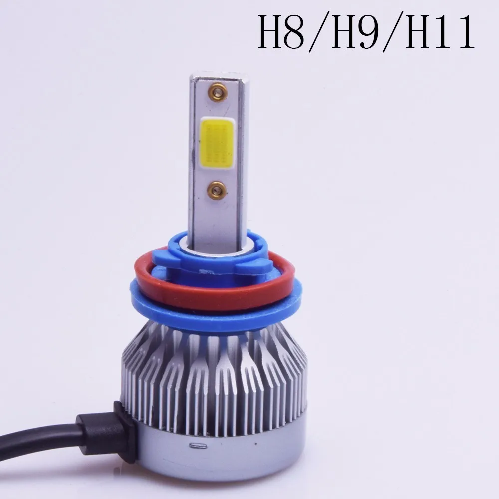 2X с бесплатной доставкой по низшей цене, C1-F6 H11 72 W фары для 7600LM авто лампы комплект, светодиодный потолочный светильник, белый цвет