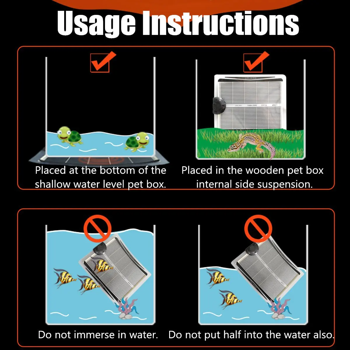 

5-45W Terrarium Reptiles Heat Thermal Mat Amphibiens Climbing Heater Warm Pads Blanket Temperature Regulator Accessories