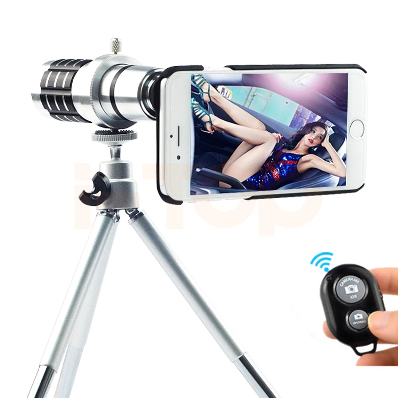 2017 Phone Camera Lenses Kit 12x Zoom Telescope Telephoto Lens For iPhone 4 4s 5 5s 6 6s 7 Plus Samsung note 2 3 Case Tripod|lens for