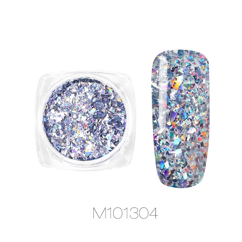 M101304 ROSALIND Блестки для ногтей хромированная пудра для ногтей Тонкий голографический блестящий для ногтей для гель-лака пигмент пыль зеркало для маникюра - Цвет: M101304