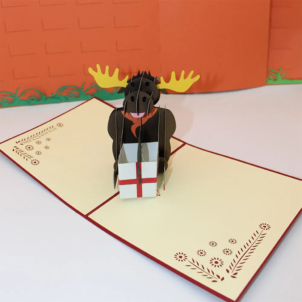 Новинка, 1 шт., 3D поздравительные открытки, лазерная резка, открытка на день рождения, юбилей, подарки, открытка, Рождественская вечеринка, свадебное украшение# T2