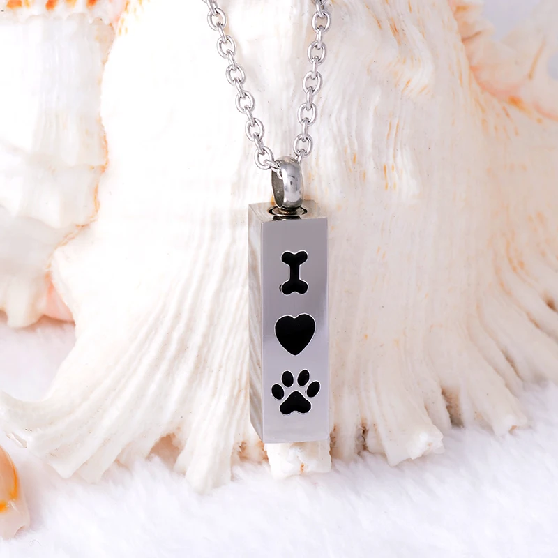 CMJ8001 Paw Print Нержавеющей стали Кремации Ювелирных Изделий Подвески Для Домашних