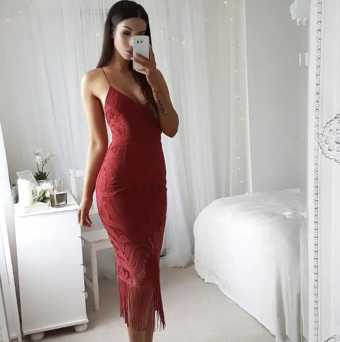 Женское летнее кружевное платье без рукавов с открытой спиной | Женская одежда