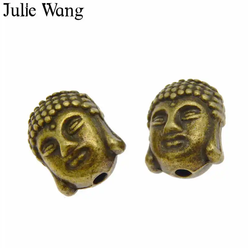 Julie Wang 2 20 шт с фигуркой Будда из античной бронзы бусины в винтажном стиле