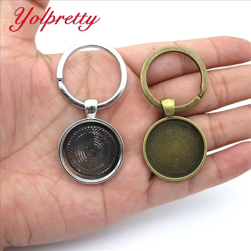 Yolprtty Новая мода 3 шт. 25 мм Металлическая основа фурнитура Серебряная бронзовая