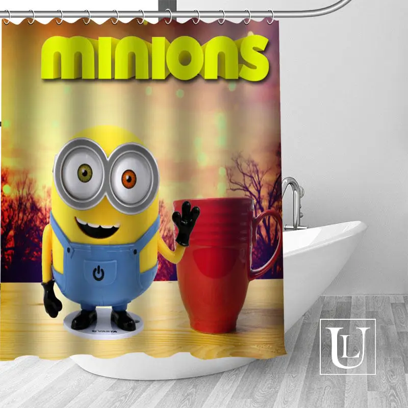 Большая распродажа заказной Миньон занавеска с крючками для ванны водонепроницаемый из полиэстера ткань Сделай Сам свой собственный занавеска для душа - Цвет: 15