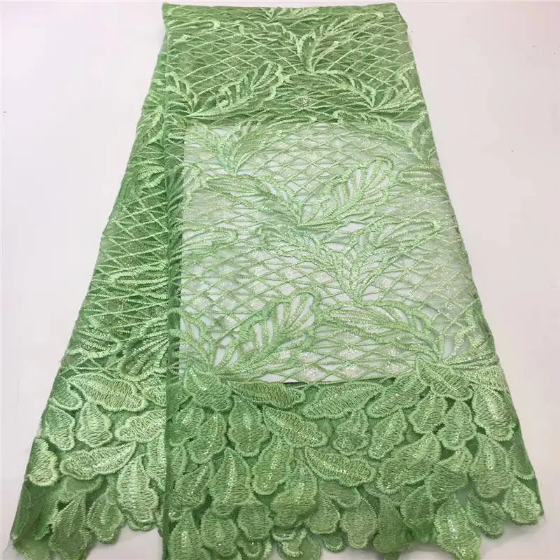 Nigerian lace fabric 2019 high quality 3d wedding apple green Africa with sequins French S | Дом и сад