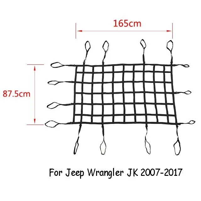 JK ROOF MOPAI автомобильный чехол для Jeep Wrangler JK JL, автомобильный багажник, Багажник на крыше, грузовой Трейл, сетка для хранения для Jeep Wrangler JK JL 2007 - Название цвета: JK ROOF
