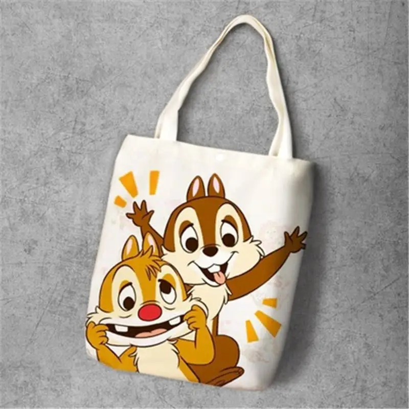 Холщовая Сумка тоут из мультфильма Disney женская сумка через плечо для хранения