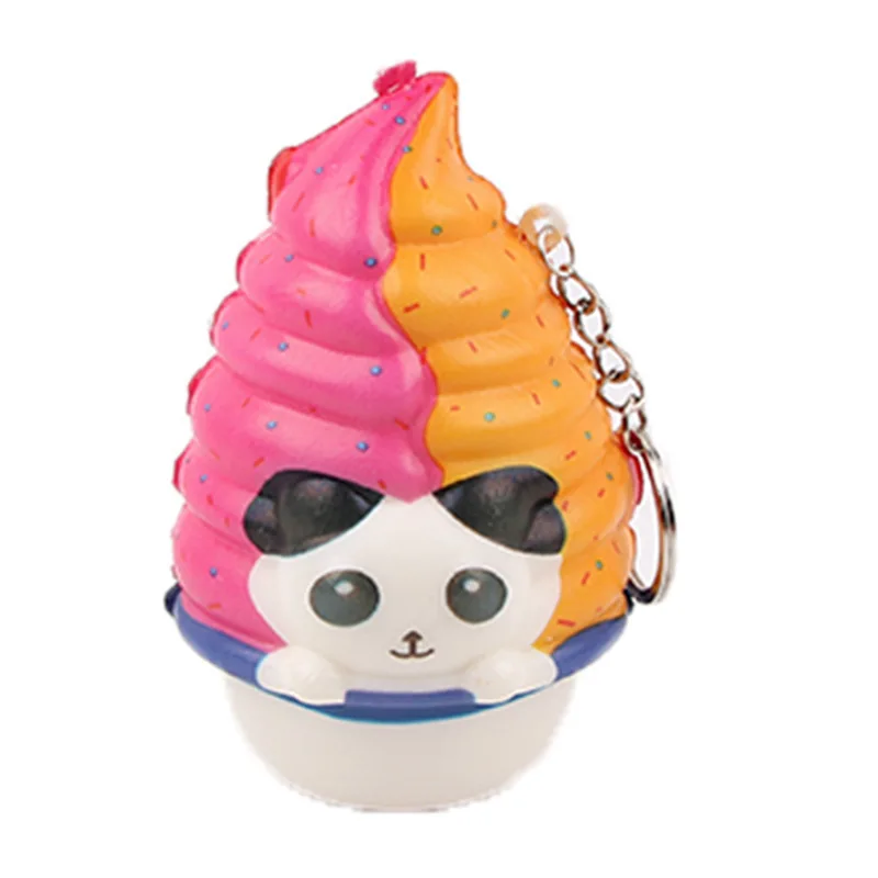 

Cute Kawaii Cartoon panada cake Squishy penguin jumbo Toys icecrem Slow Rising Cream Scented Squeeze keychain Toys