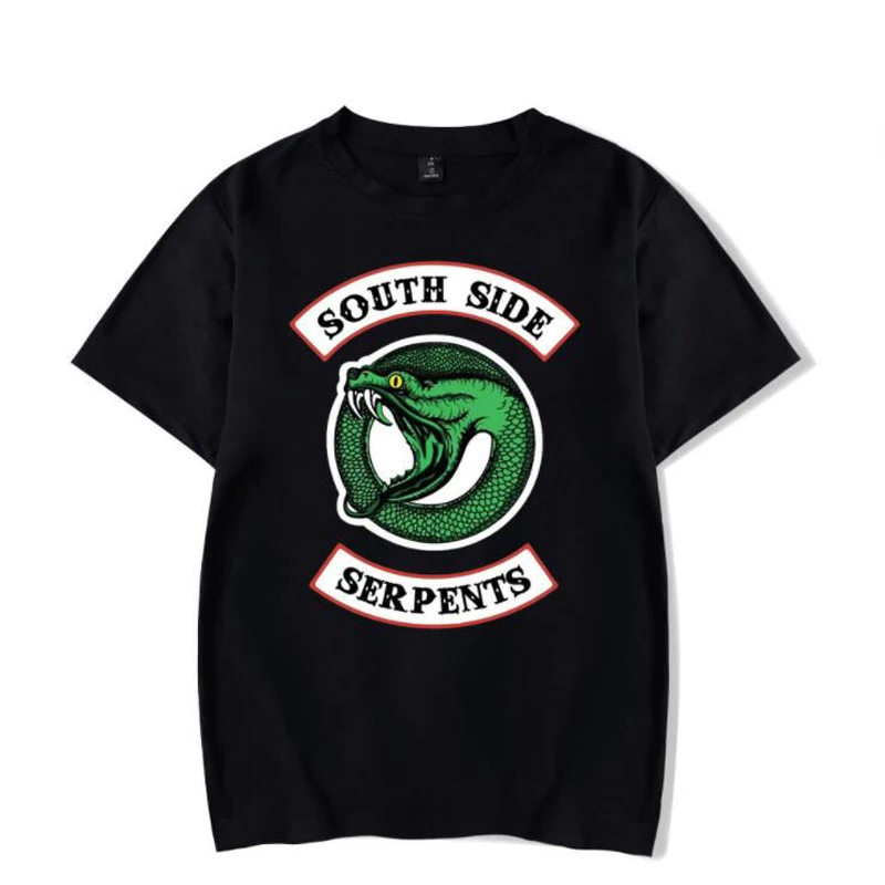 Футболка мужская хлопковая с коротким рукавом и принтом South side Serpents|Мужские