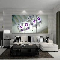 modern fashion wall art pictures home decoration 3 pcsset hd print oil painting on canvas print abstrct oil painting nice love