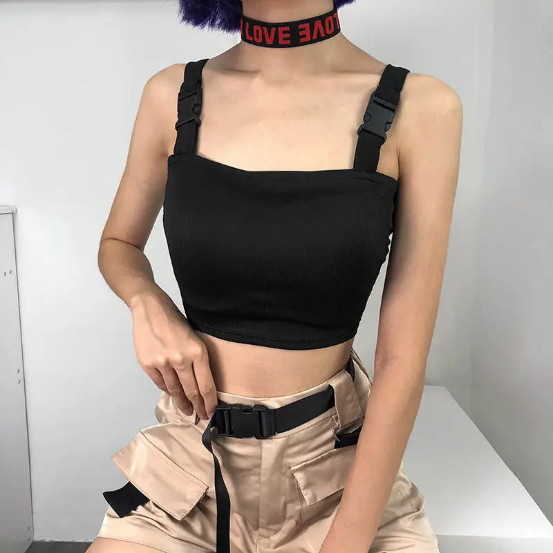 Пикантная женская повседневная майка без рукавов топ короткая однотонная