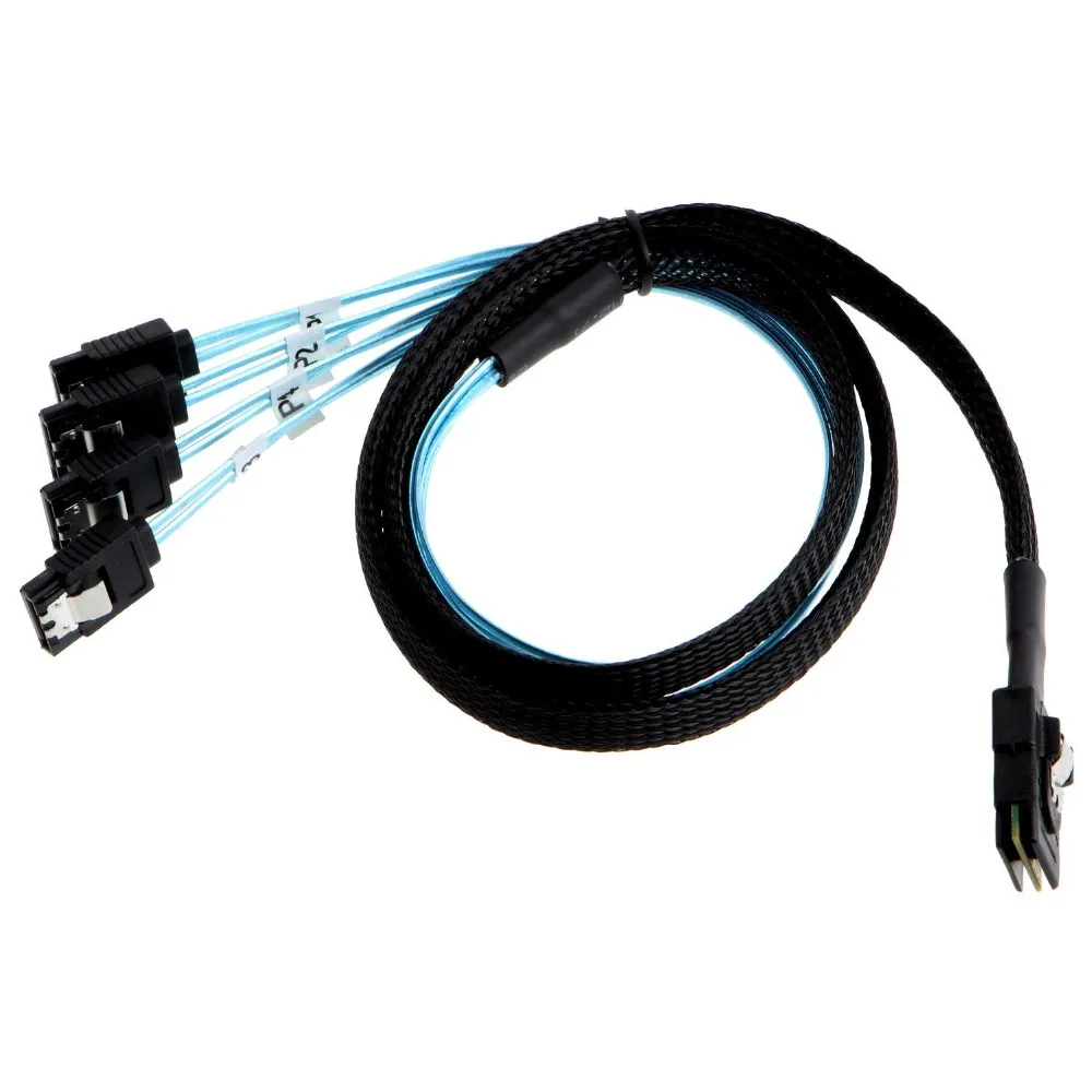 Кабель CableCreation Mini SAS 36Pin (SFF 8087) папа 4 SATA 7Pin мама кабель (Target) (хост) 0 5 м|Кабели VGA| |