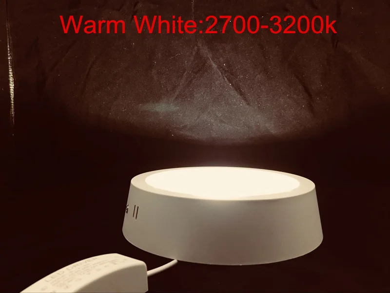 9W 15W 25W Round Surface LED Ceiling Light Panel Light Down Light 85-265V 3 Colors Change (3000K/4000K/6000K) LED indoor Light images - 6