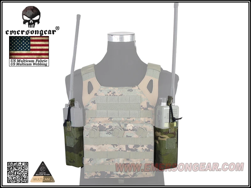 EMERSON Molle JPC радиостанция MBITR Pouch набор боевой тактический радиочехол EM8333|multicam