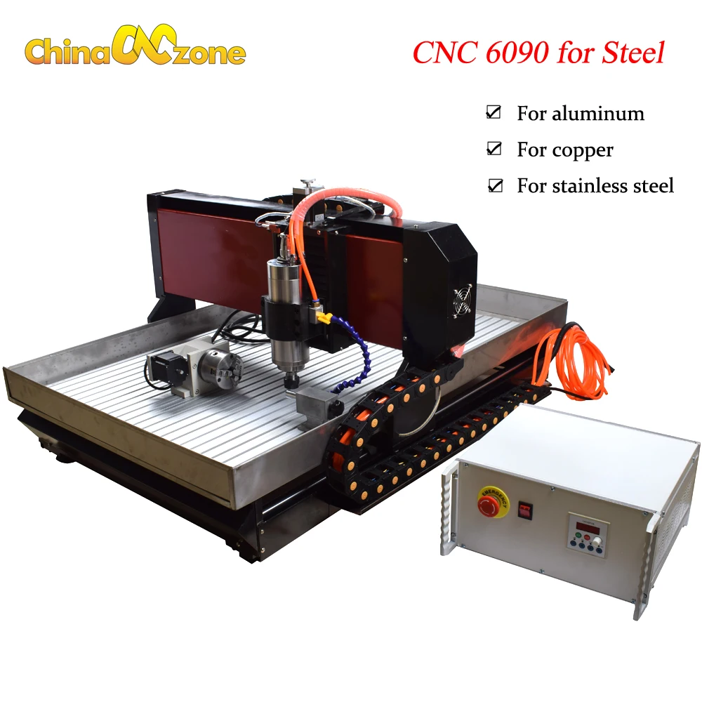 Для металла CNC 6090 Mach3 USB фрезерный станок с ЧПУ резьба гравировальный станок 2,2 кВт водяной шпиндель для металла алюминия, меди, стали