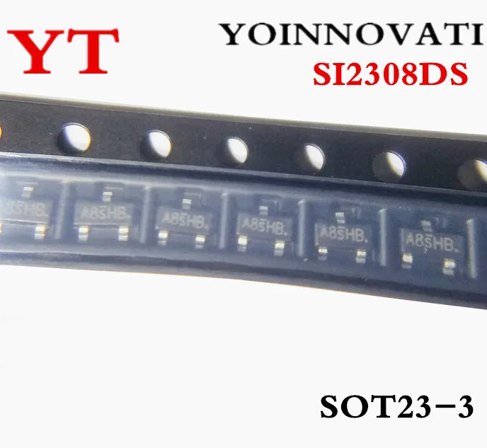 100 шт./лот SI2308 SI2308DS 2308 A8SHB SOT-23 IC, лучшее качество