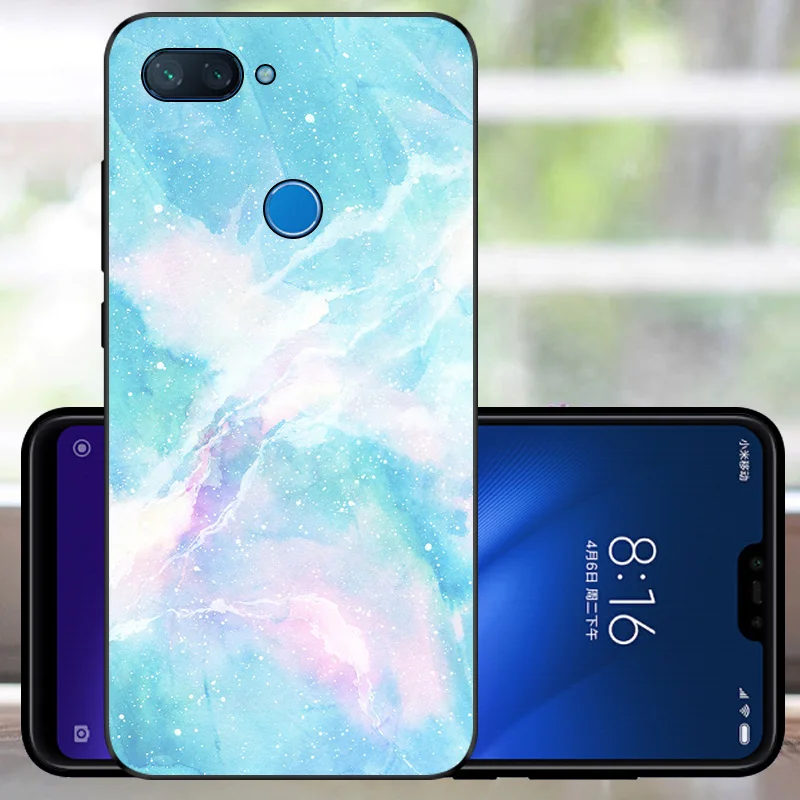 Мягкий чехол Fundas Xiaomi mi 8 Lite силиконовый чехол матовый черный ТПУ Xiaomi mi 8 Lite защитный бампер mi 8 Lite чехол для мобильного телефона s