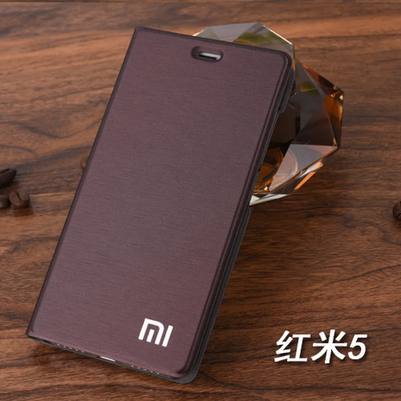 Новое поступление! Чехлы для Xiaomi Redmi 5 роскошный тонкий стильный кожаный