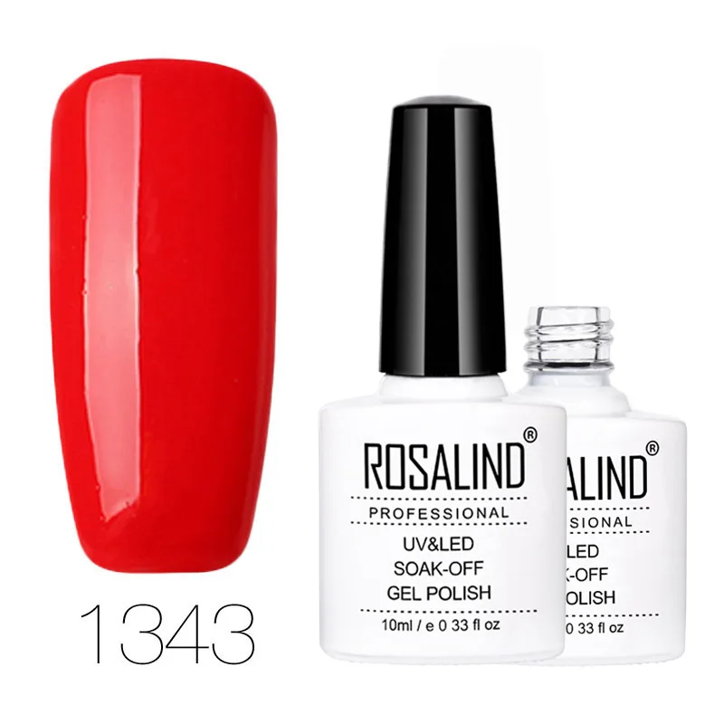 ROSALIND гель 1S 10 мл 1323-1465 классический цветной Гель-лак для ногтей Need Top Base гель-лаки для наращивания ногтей - Цвет: 1343