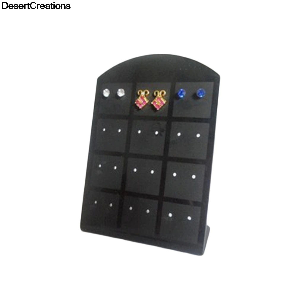 Модные серьги гвоздики 3 размера демонстрация ювелирных изделий пластиковая