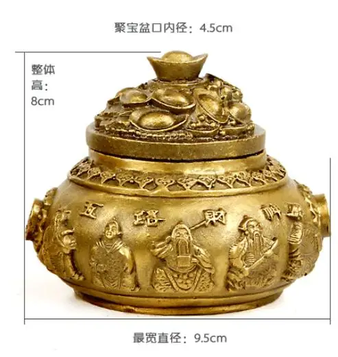 Чистая латунь five god of богатство cornucopia предметы мебели домашний Декор маленький