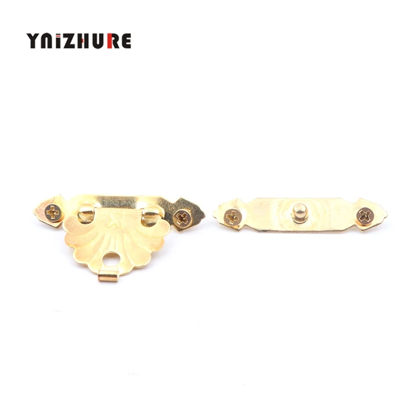10 шт. антикварная Железная пряжка замка для ящика декоративные золотые ювелирные