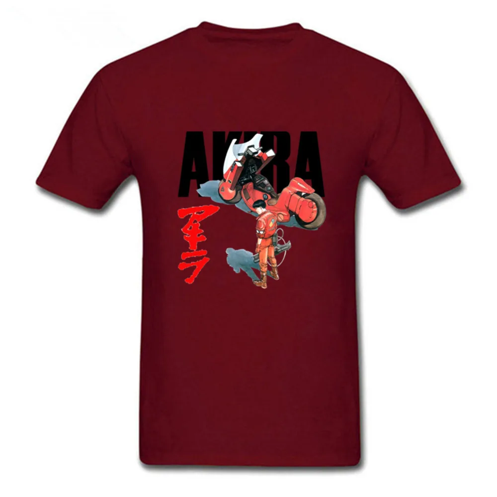 Fashion Men Akira Shotaro Kaneda Black T Shirt The Capsule Motorcycle Japanese Anime Film T-shirt Tee Cotton Short Sleeve TShirt | Мужская