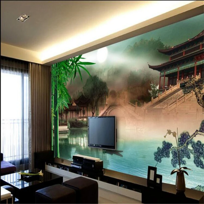 

beibehang Large custom wallpapers Chinese style Jiangnan style bedroom sofa TV backdrop papel de parede 3d para sala atacado