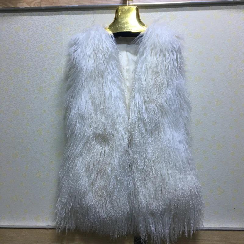 2021 модное длинное кожаное пальто из монгольской овечьей шерсти овцы Женская