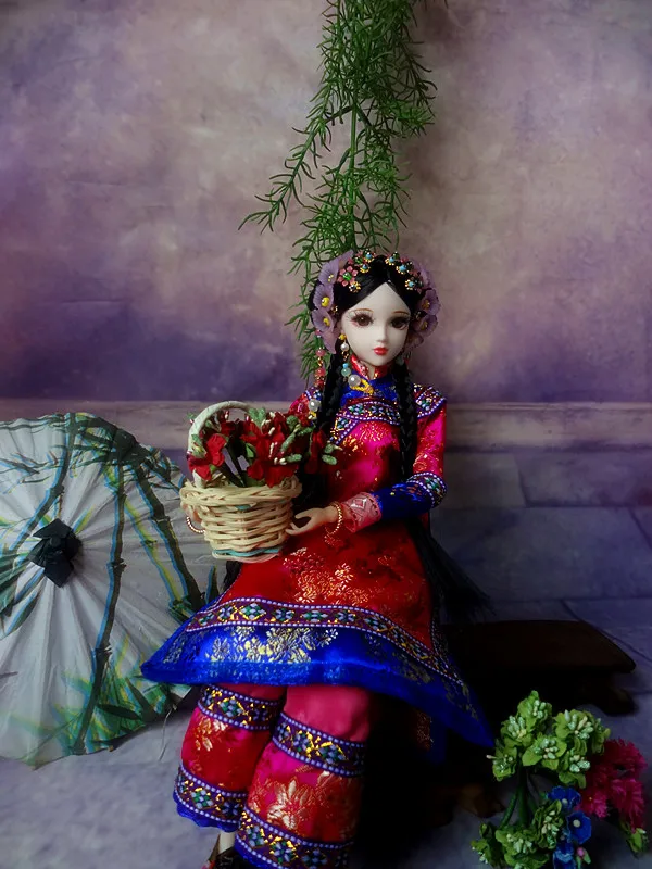 32 см китайские куклы как BJD кукла 12 шарнирное тело 1/6 винтажные восточные древние династии Цин девушки куклы Подарки