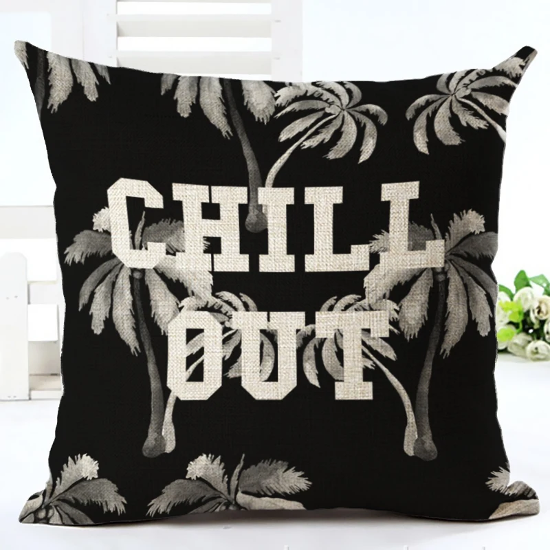 2016 новое поступление в западном стиле серая Подушка с буквенным принтом Almofadas