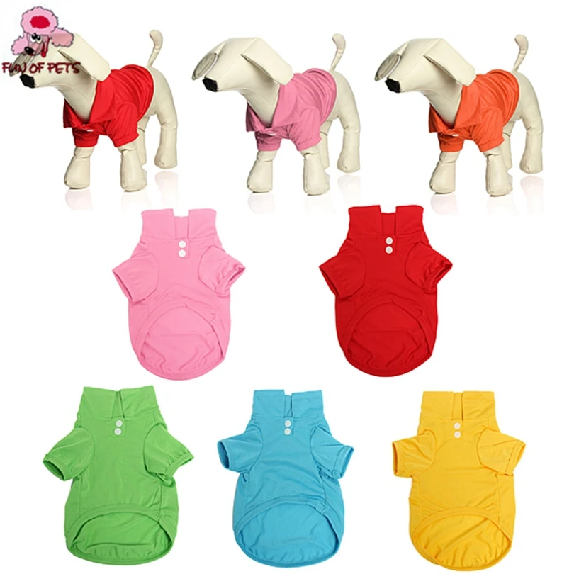 Лидер продаж 2017 Милый Летний ошейник для собак футболка поло щенков одежда